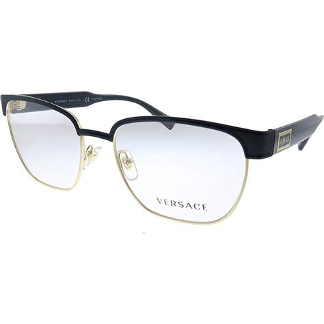 versace eyeglasses ve1264 1436 matte black/gold 54 mm|Versace VE1264 1436 Eyeglasses in Matte Black/Gold.